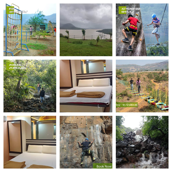 Lakeside cottage stay & camping with Adventure activities at Mulshi